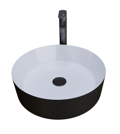 Раковина накладная (36х36) Grossman Color GR-4040BW, черный